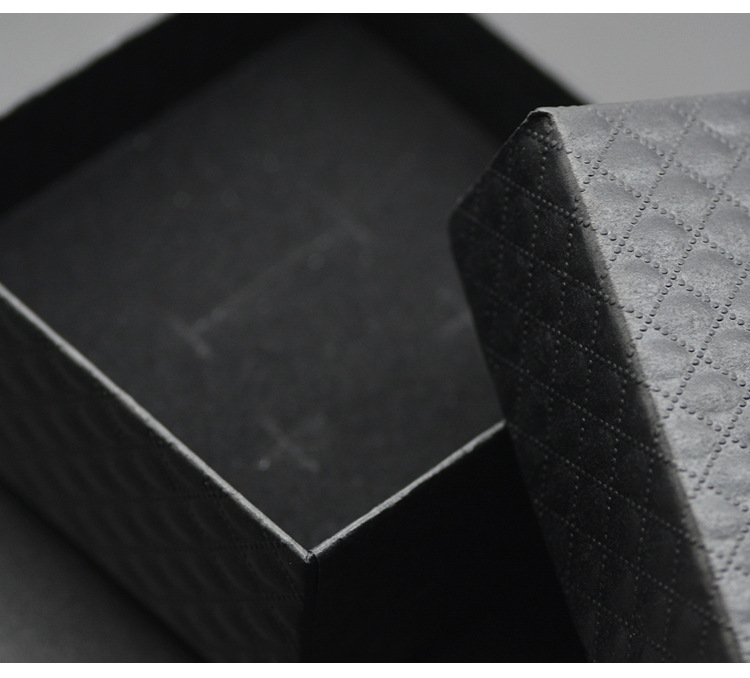 English Black Small Square Box Jewelry Box Gift Box