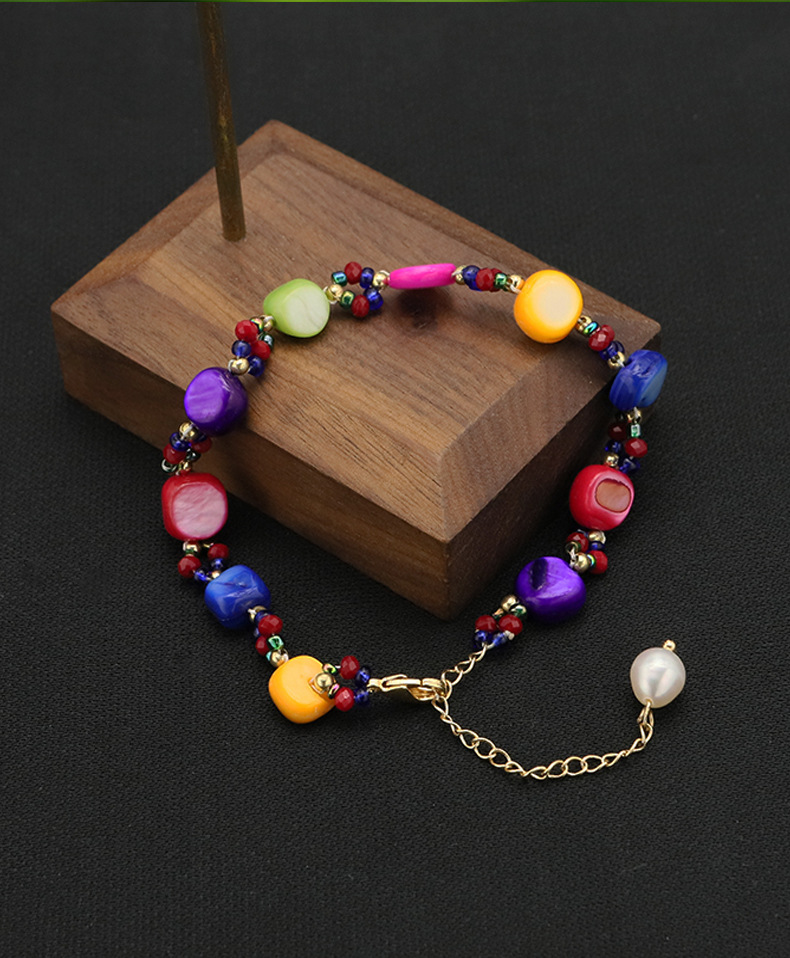 Retro Geometric Pearl Plating Bracelets