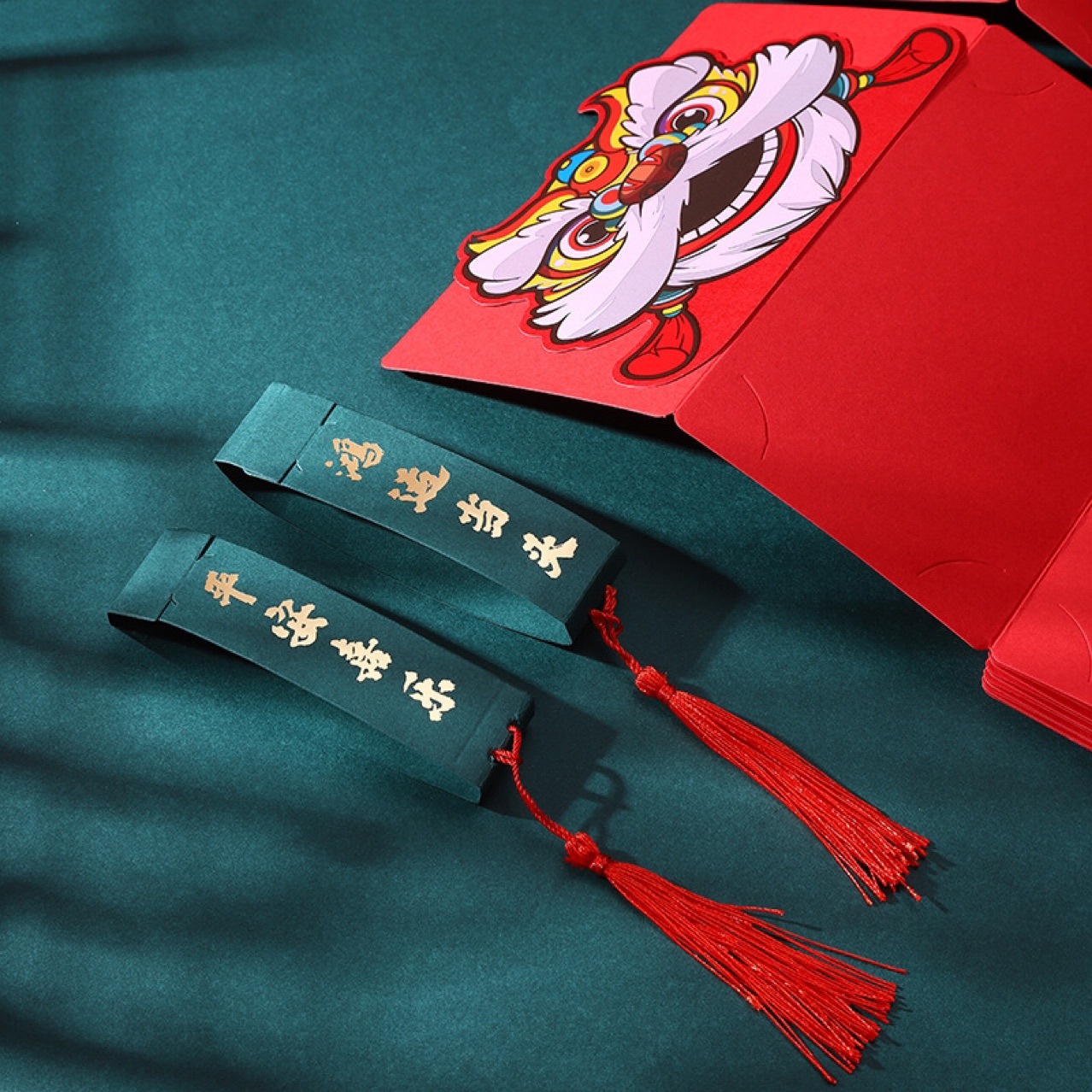 虎年狮来运转利是封春节折叠红包创意卡位红包创意压岁钱红包详情3