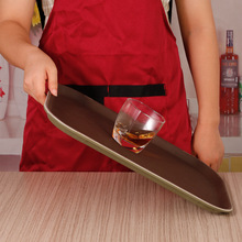 KTV客房鋼化防滑圓快餐盤商專用方塑料盤備菜放茶杯分餐酒店托盤