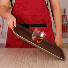 Wholesale hotel bar KTV tempered anti-slip round fast food tray merchants square plastic tray food preparation tray