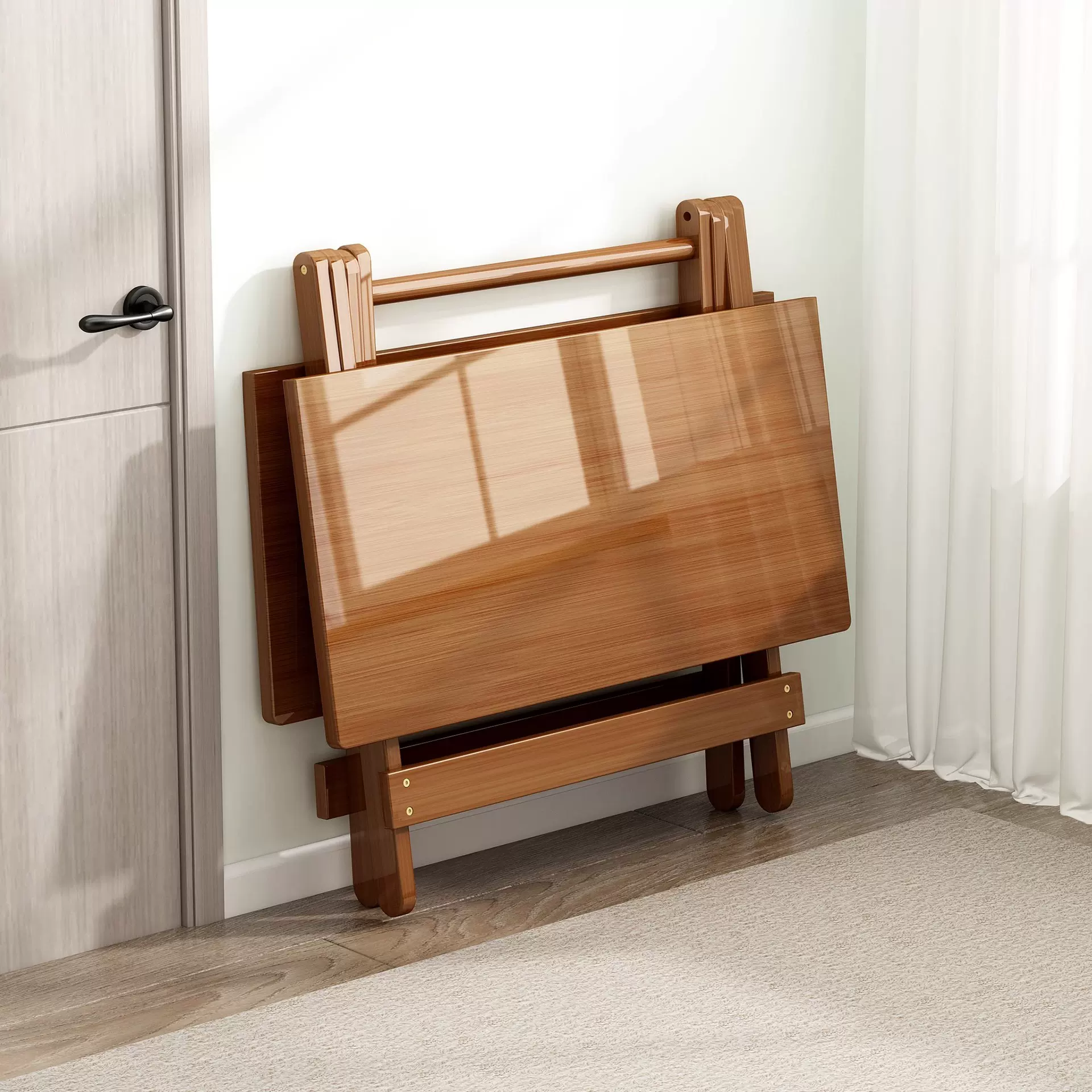 可折叠餐桌便携式夜市摆摊四方桌家用小户型出租房饭桌宿舍写作业