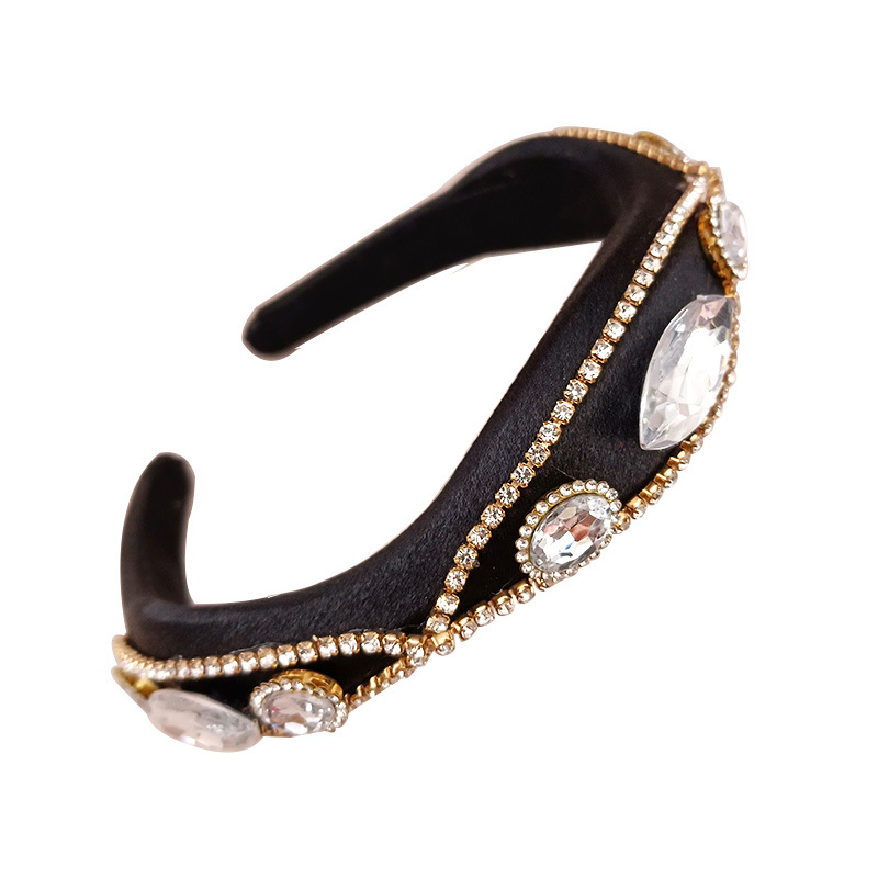 CB20170008-3.5cm三椭圆水钻布艺塑料发箍-主图