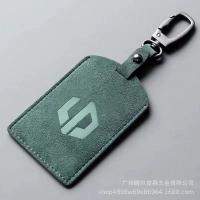 Running Card Key Cover C10 Card: Car key bag - zero-running-dark-green-metal-square-buckle