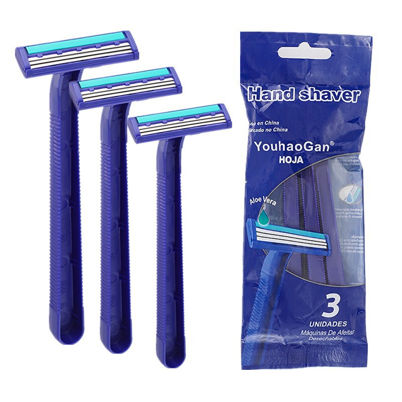 Foreign trade hot stainless steel three-layer razor blade disposable razor men's razor 3 Pack spot Foreign trade hot stainless steel three-layer razor blade disposable razor men's razor 3 Pack spot