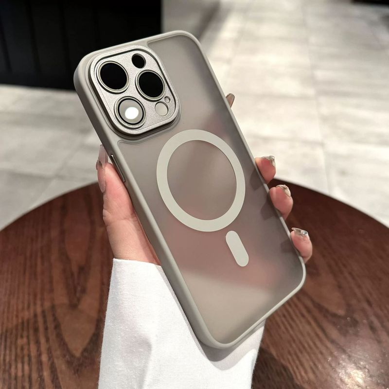 iphone16E スキンフィールつや消し磁気電話ケース Apple 17PROMAX アクリルオールインクルーシブチタン i15 ハードケースに適しています|undefined