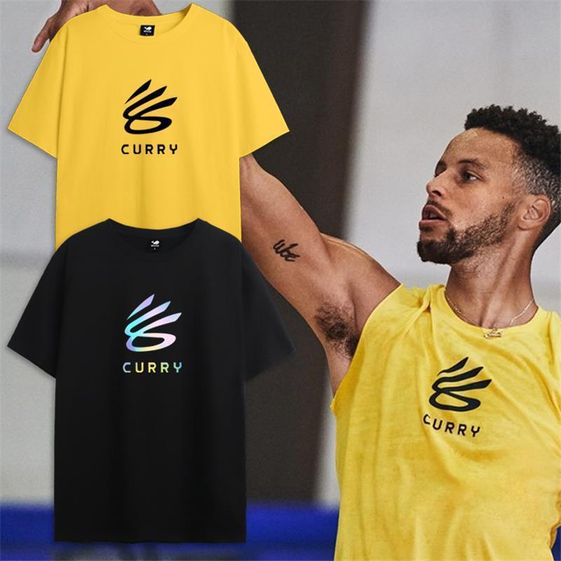2021 Curry with the same logo short sleeve T-shirt new LOGO warrior curry youth basketball half sleeve city 12