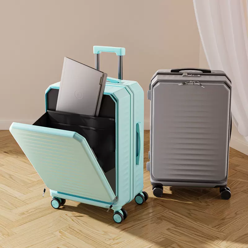 前置开口多功能行李箱拉杆箱结实学生新款旅行箱耐用密码箱大容量