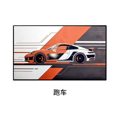 Uv Printed Car Dashboard Decorative Mat with Personalized Sports Car Pattern, Non-Slip and High Temperature Resistant Center Console Storage Mat (Anti-slip mat) - sports-car