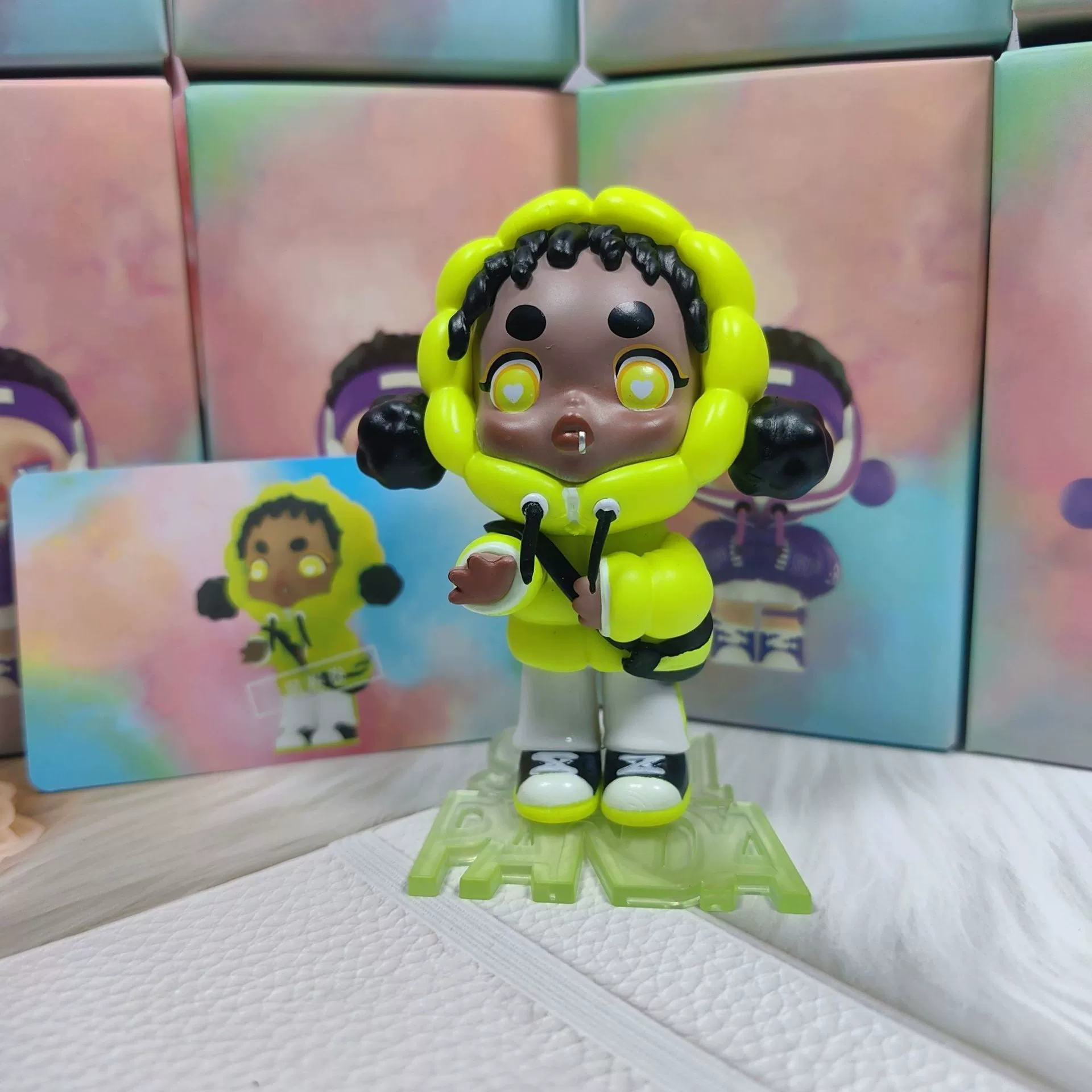 Коллекционная слепая коробка (POPMART) Bubble Mate Skullpanda Xiong Meow boom — ручная фигурка, 0,08 кг