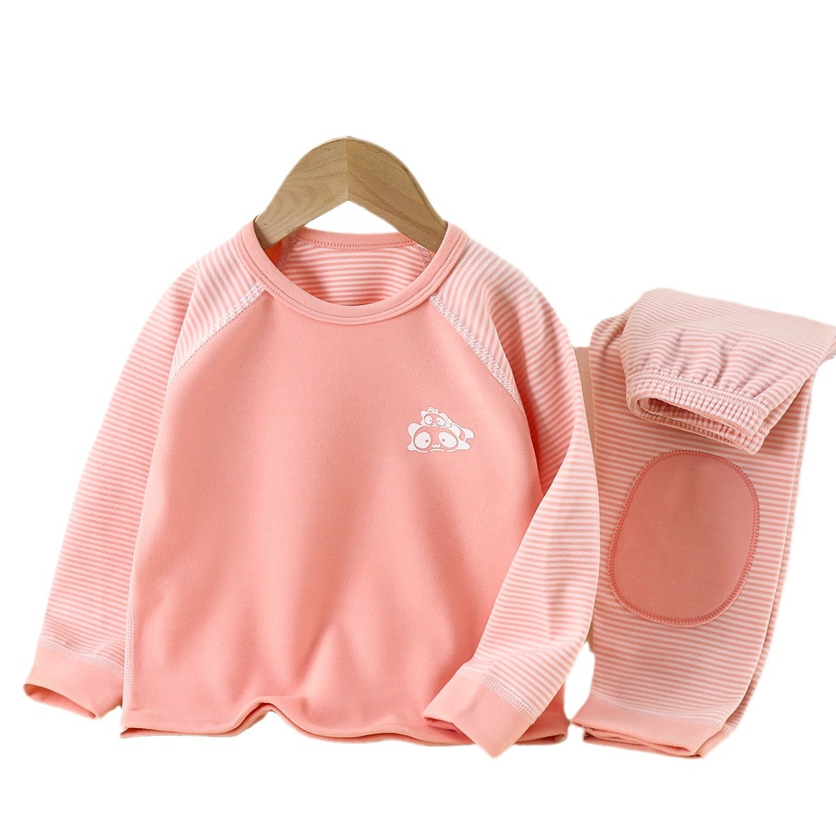 Ropa interior térmica para niños, traje de servicio a domicilio 7A antibacteriano de terciopelo otoño e invierno, niños y niñas, ropa de otoño, pantalones largos, ropa para niños al por mayor