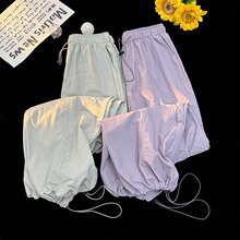女童休闲裤夏季2025新款中大儿童韩版运动小女孩洋气束脚长裤童装