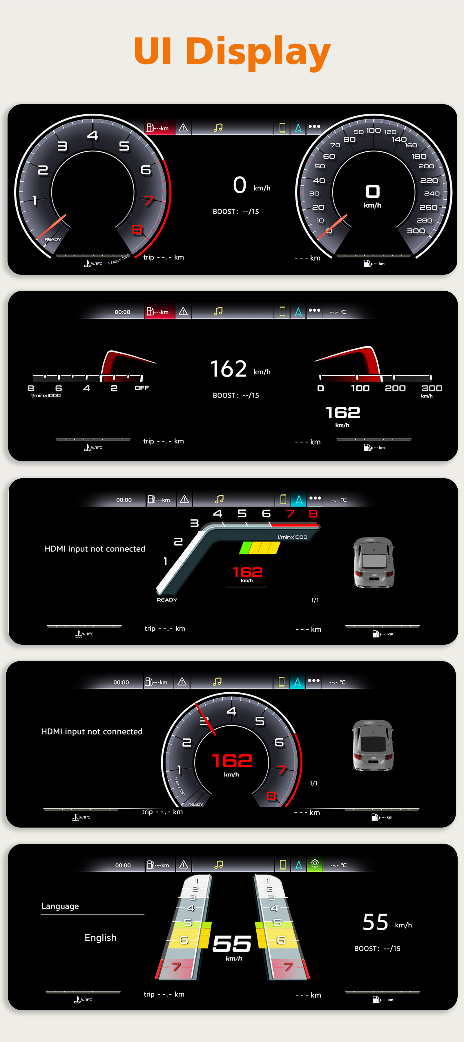 12.3inch Suitable for 09-12 Model Audi A4 Dashboard Modification with Carplay Function Full Lcd Dashboard