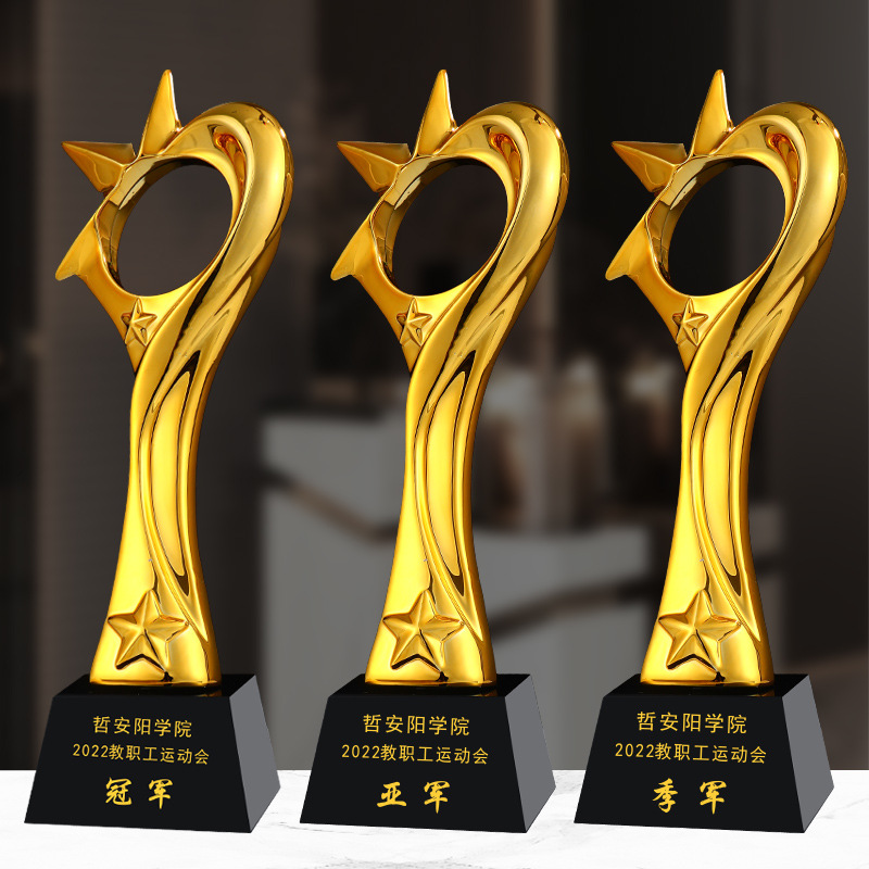 Deportes Trofeo de baloncesto fútbol bádminton tenis de mesa de voleibol de competición de golf fabricante