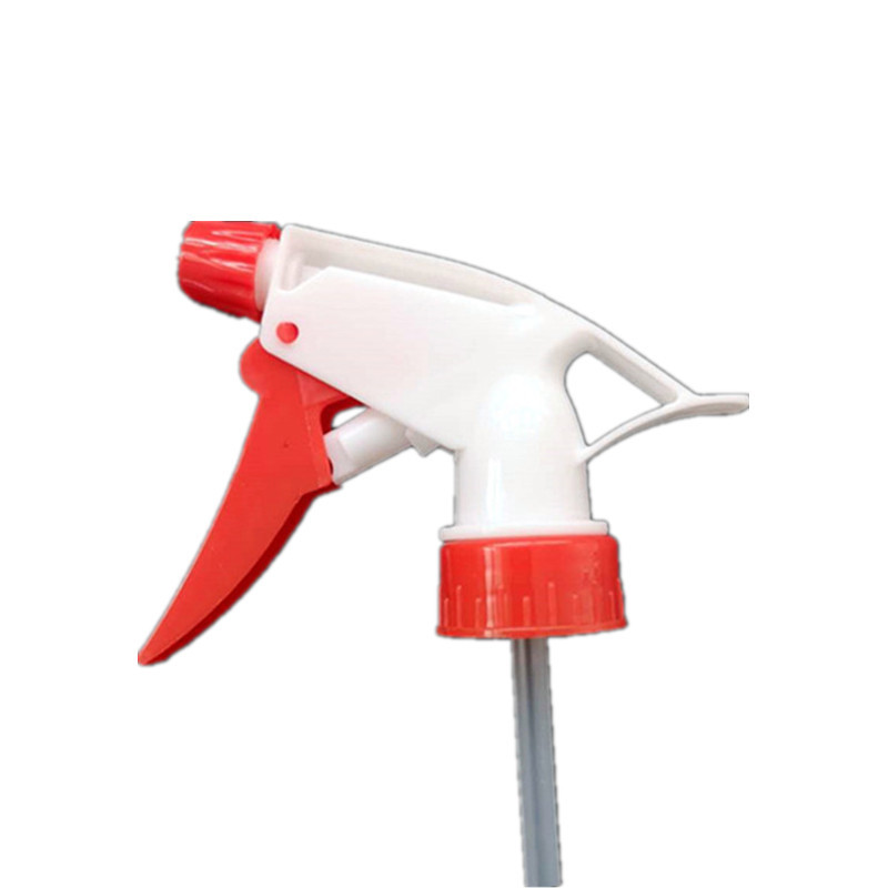 28/400 pulverización de botón de mano una pistola rojo y blanco pulverizador de limpieza una pistola de plástico PP boquilla al por mayor en stock