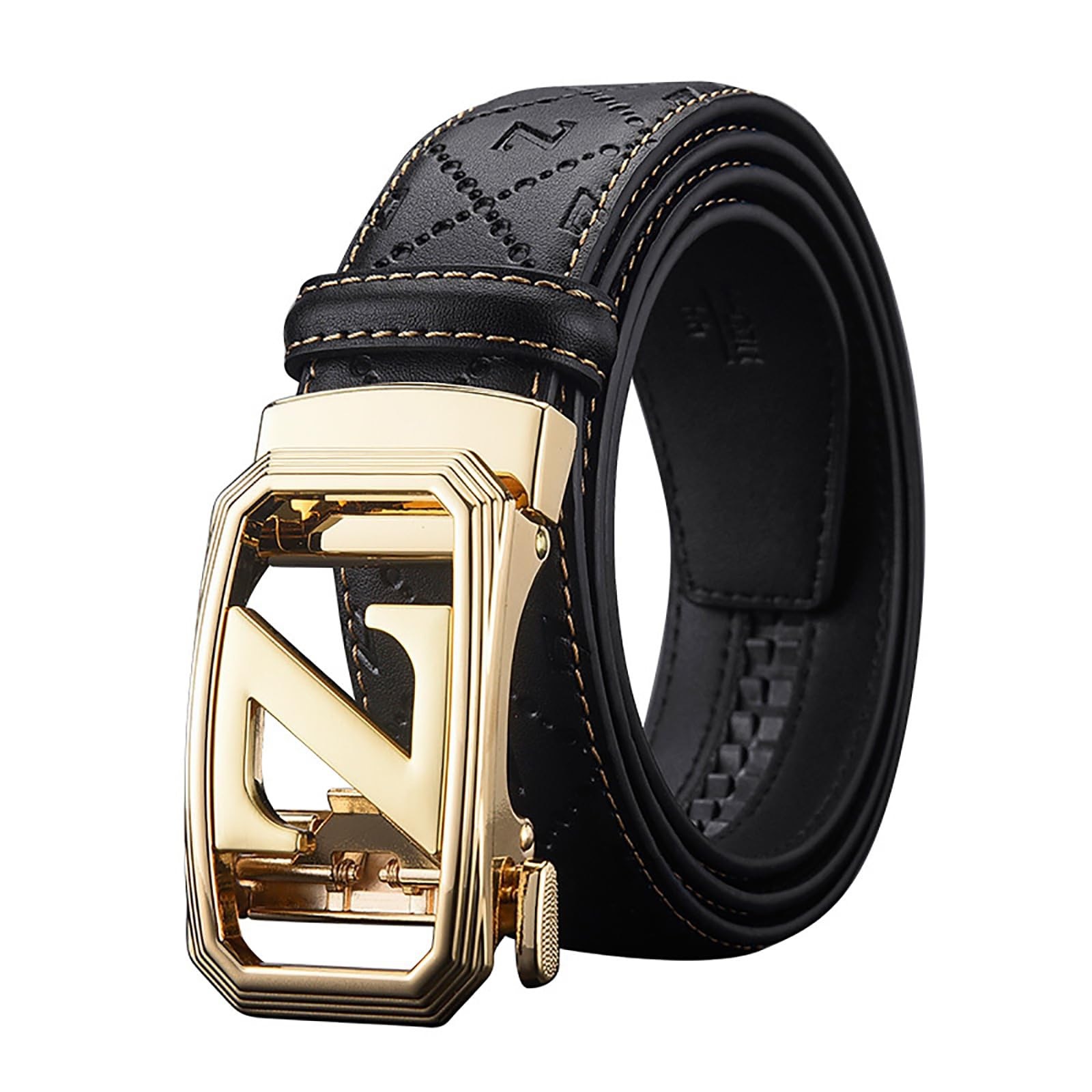 Cinturón de cuero genuino para hombre, informal, de negocios, impreso, popular, resistente a los arañazos y al desgaste, hebilla de cinturón, fabricante transfronterizo, venta directa al por mayor