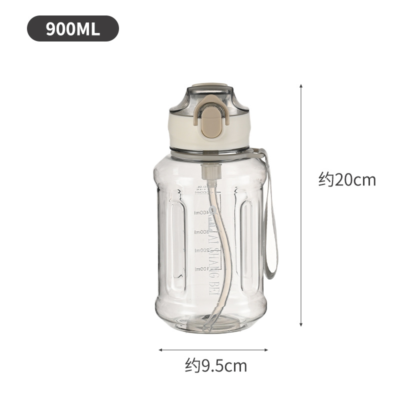 Taza de agua deportiva de verano de gran capacidad resistente a altas temperaturas hervidor de acondicionamiento físico para estudiantes de género taza de agua portátil al aire libre