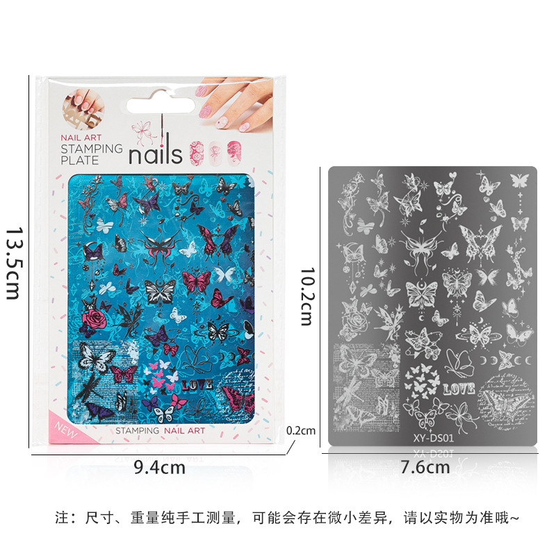 Impresión de transferencia térmica de manicuras placa de acero serie XY-DS 12 nuevas herramientas de impresión cuadrada DIY