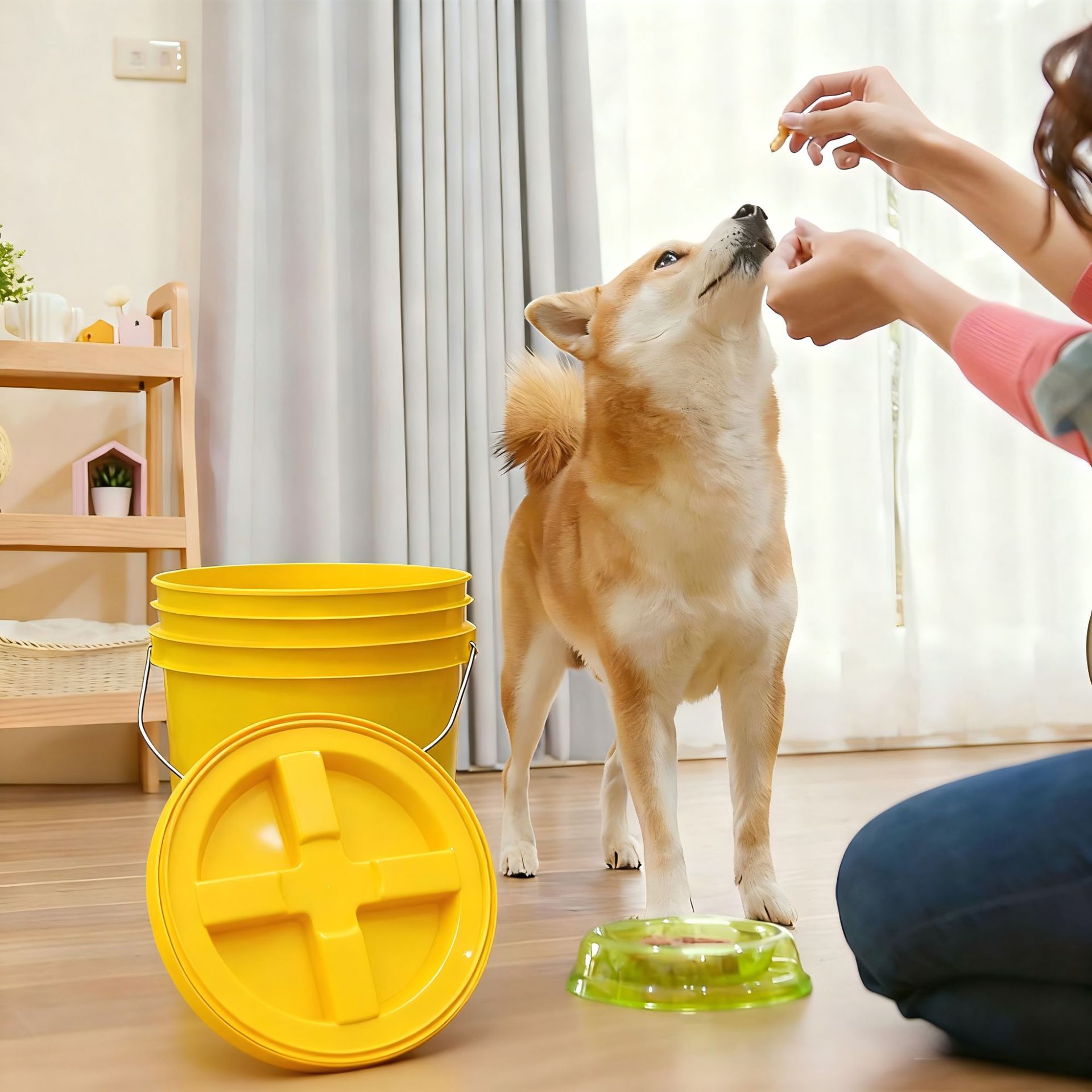 5GAL 宠物饲料桶   (20L +螺旋盖重复开启有密封效果)