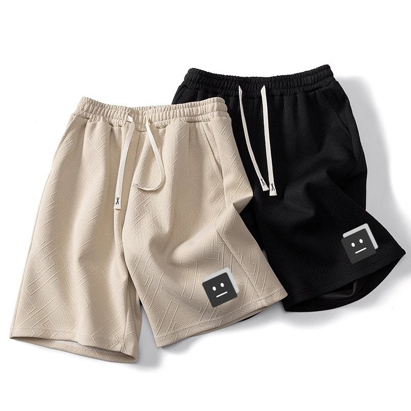 Waffle Shorts Men's Summer Jacquard Thin Basketball Sports Mid-Pants Trendy Brand Loose Outer Casual Five-Point Pants