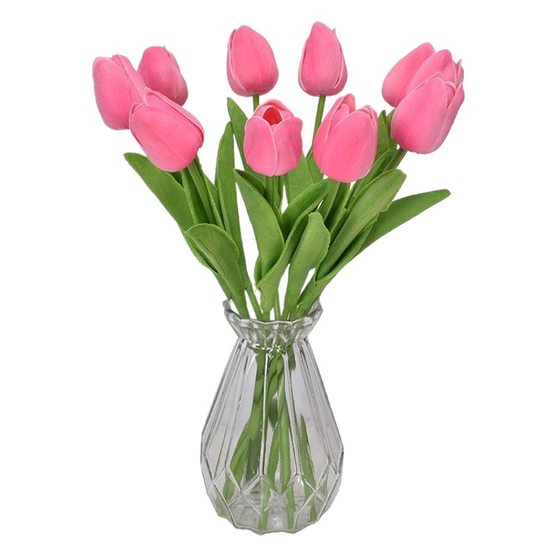 ミニpuチューリップ模造花造花ウェディングパーティー家庭装飾花国境を越えた対外貿易花卉メーカー卸売り