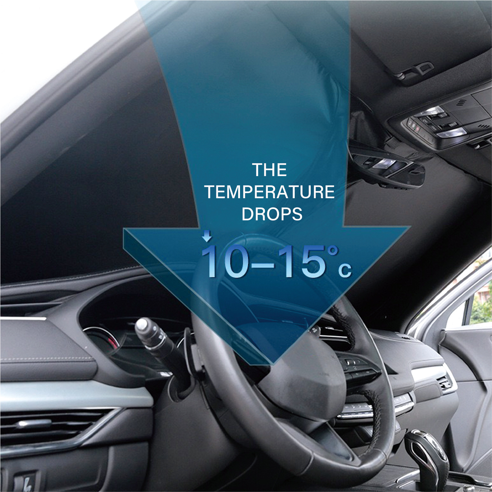 Car Front Windshield Sunshade, Summer Car Sunshade Cover, Universal Fit for Cars, Suvs, and Trucks