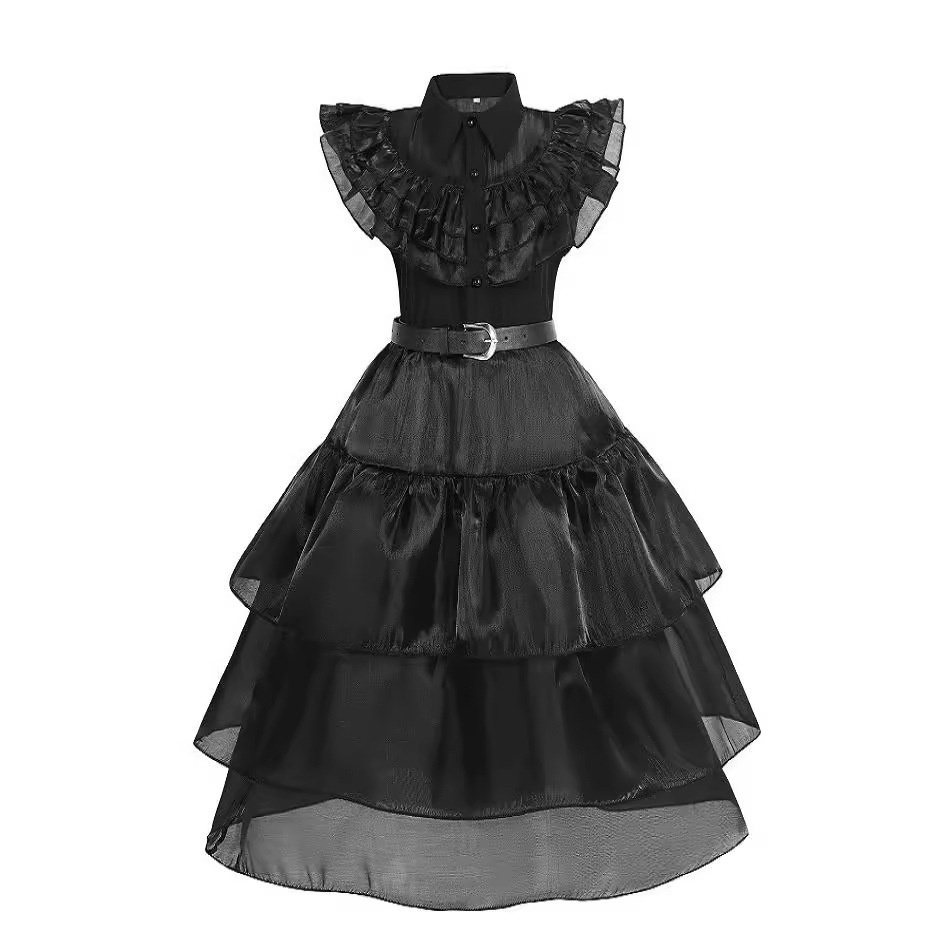 Halloween Adams Wednesday cosplay dress girls princess dress cross-border clothing Wednesday