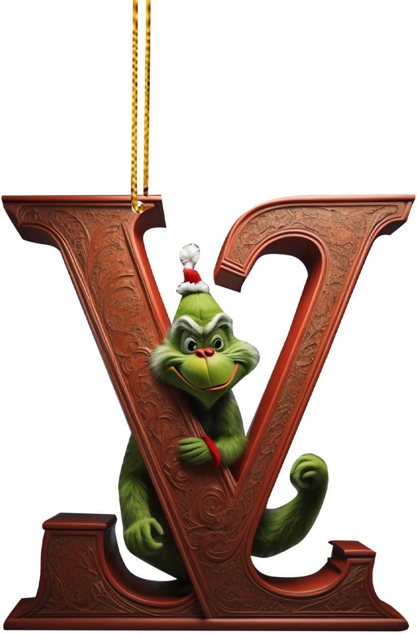 Amazon Grinch Letras Decoración Decoración de Navidad Decoración de árbol de Navidad Colgante image 27