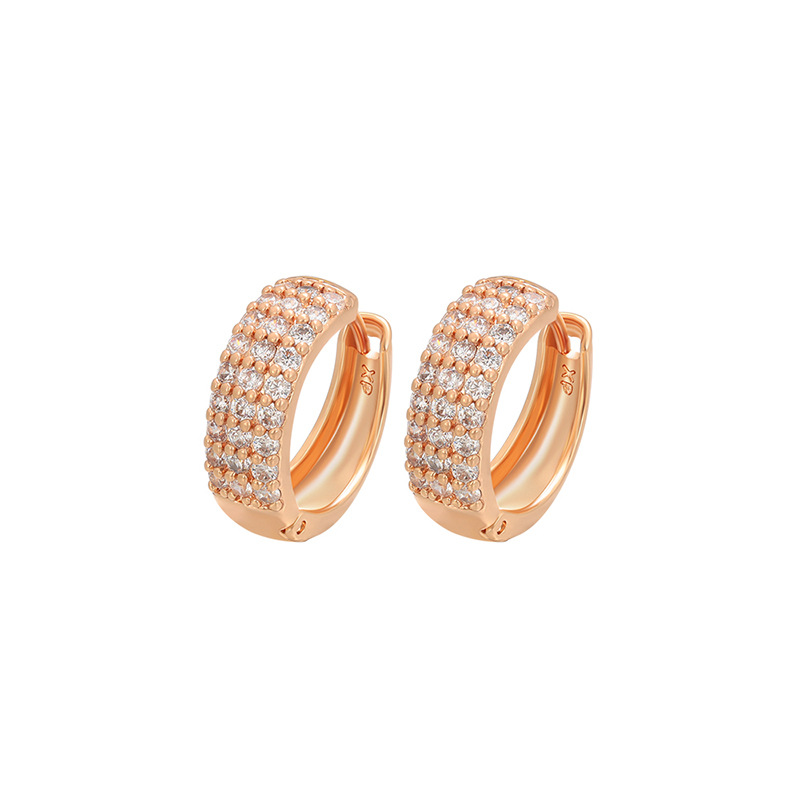 Xuping simple geometría redonda ruso de aleación de cobre estilo retro clásico diario fácil de usar orejas personalizadas para mujeres