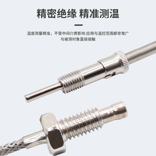 Thermocouple Thermal resistance K E CU50 PT100 Temperature control probe Temperature sensor 200mm rod screw