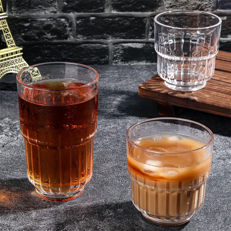 De estilo americano de cristal apilable occidental restaurante bebida taza fruta taza de té taza de cerveza taza de café Latte taza de vino extranjero