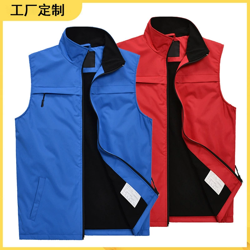 Рекламная рубашка на заказ флисовый рекламный жилет водонепроницаемый волонтерский жилет пользовательский печатный логотип флисовый жилет