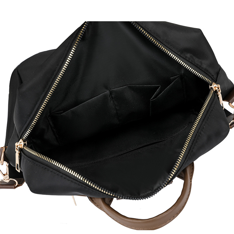 2024 verano nuevo estilo señoras mochila de nailon moda borla gran capacidad contraste color viaje mochila de un solo hombro al por mayor