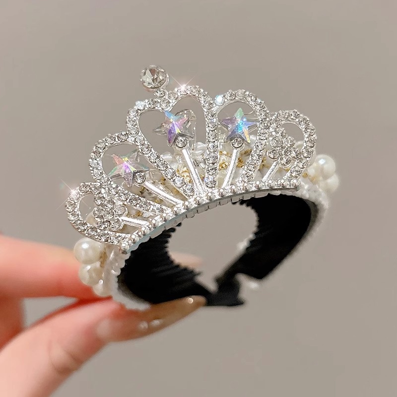 Corona de niña Cabeza de princesa Cabeza Cabeza Cabeza Cabeza Cabeza de bola de niña Artejo fijo Hebilla de cola de caballo para niños Tombro Horquilla