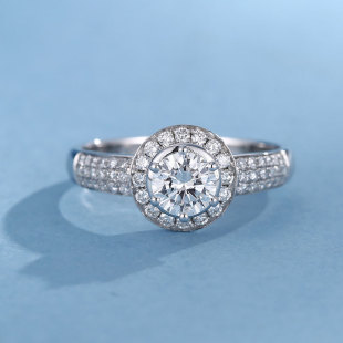 Imperial Princess Diamond Jewelry 18K Gold Set Diamond Ring 50 Points Diamond Ring GIA Diamond Matching Certificate Wedding Ring Diamond