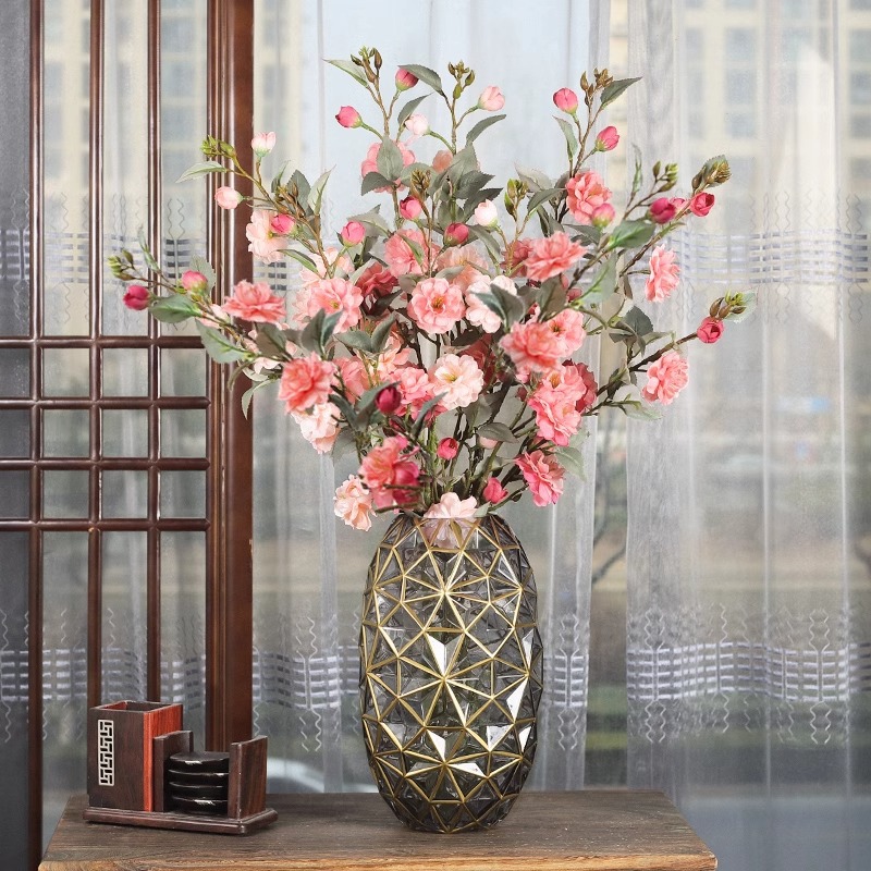 Camellia flor de simulación flor de plástico decoración floral sala de estar decoración floral decoración floral
