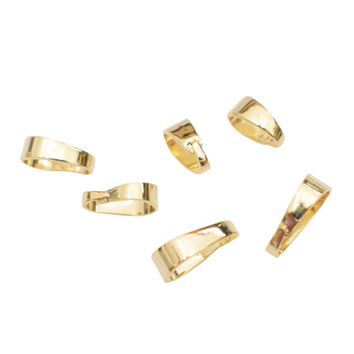 Color-preserving 18k gold-covered melon seed buckle copper glossy pendant clip buckle jewelry buckle accessories diy handmade necklace pendant buckle