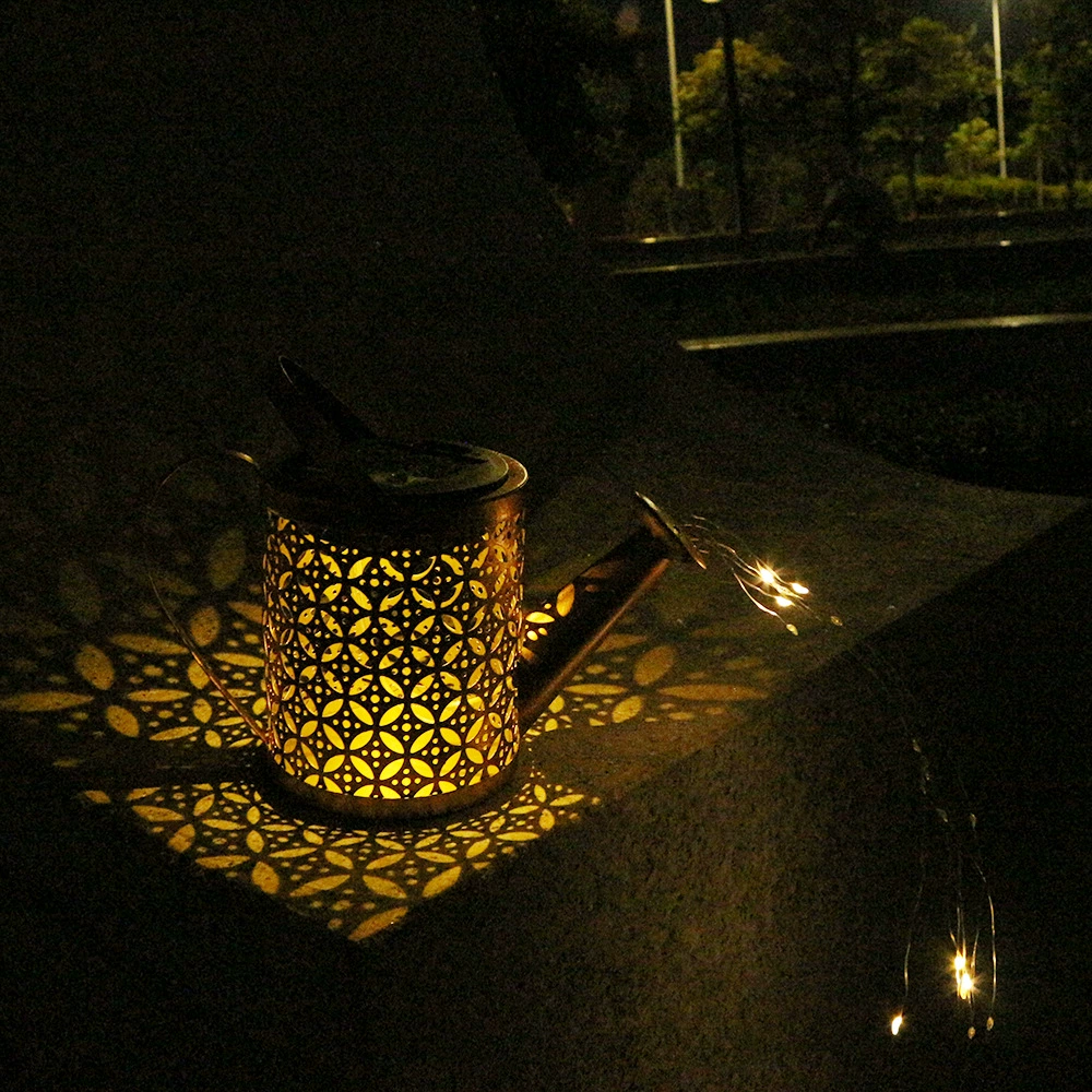 Трансграничная солнечная лампа для чайника кованый дождевой свет напольный светильник наружный декоративный проекционный свет двор садовый газонный свет