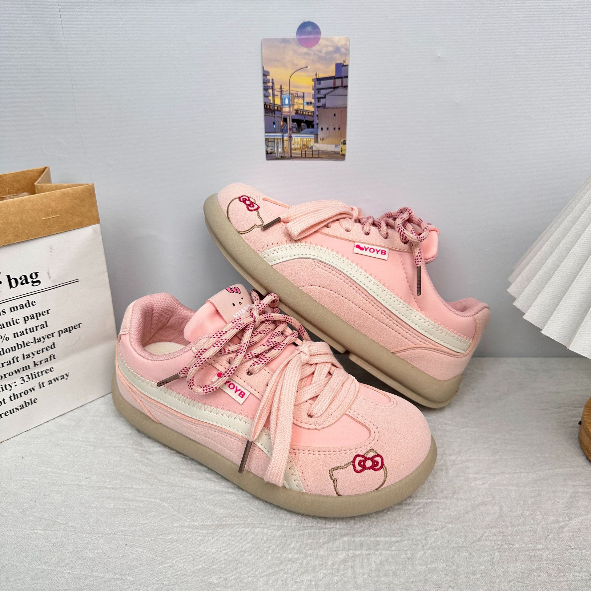 Zapatos de entrenamiento de Yuanbo alemán para mujer, primavera de 2025, nuevas zapatillas deportivas de ocio de cabeza cuadrada de todo fósforo, zapatos Forrest Gump con cordones image 7