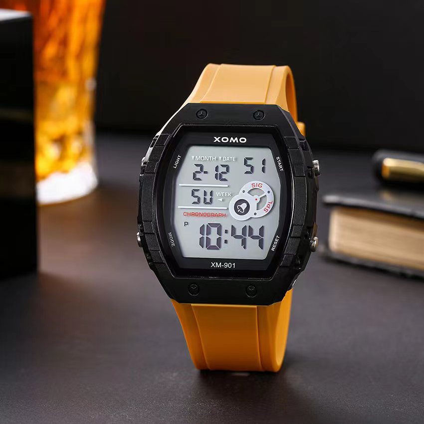 Reloj electrónico deportivo para estudiantes de comercio exterior Reloj despertador luminoso multifuncional para hombres y mujeres Reloj electrónico de cubo pequeño verde matcha impermeable