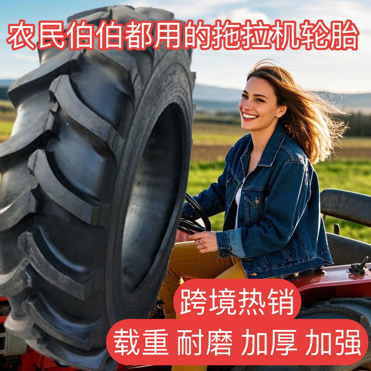 18.4-26农用轮胎手扶拖拉机轮胎人字23.15.5 16.913.6 20.8-2428