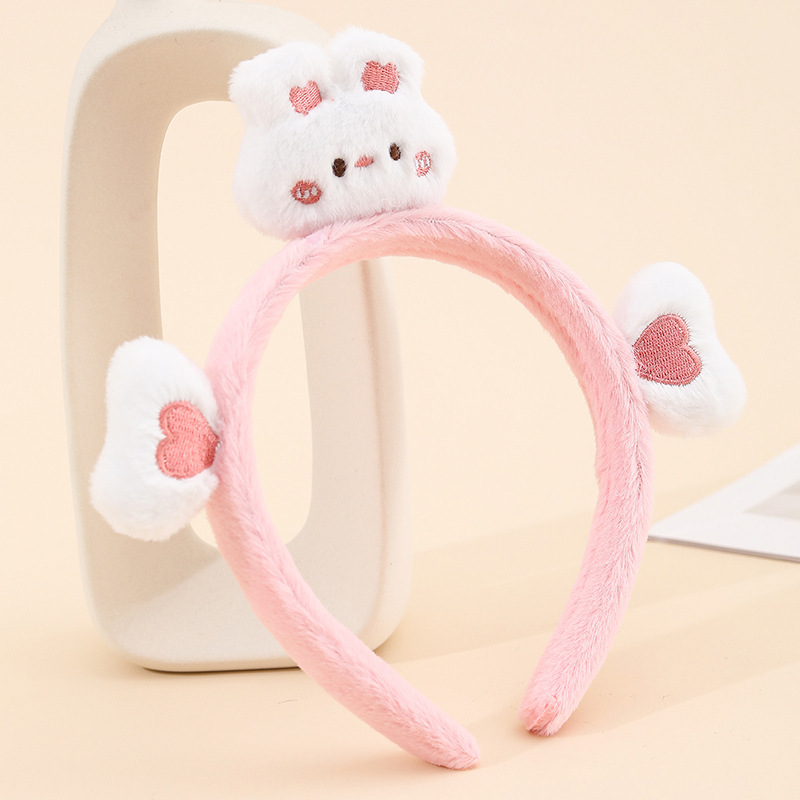 Otoño y invierno de peluche de jade de dibujos animados lavarse la cara correa de cabello adorable oso color combinación correa de cabello de muñeca impermeable adornamientos de cabello al por mayor