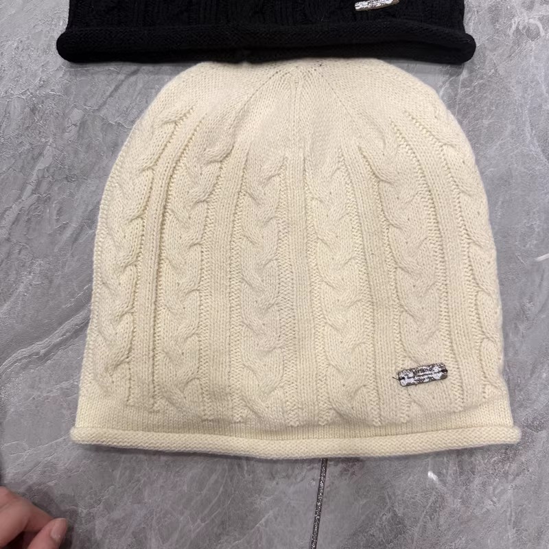 老钱风麻花卷边针织堆堆帽子女秋冬保暖网红款宽松弹力毛线帽冷帽|undefined