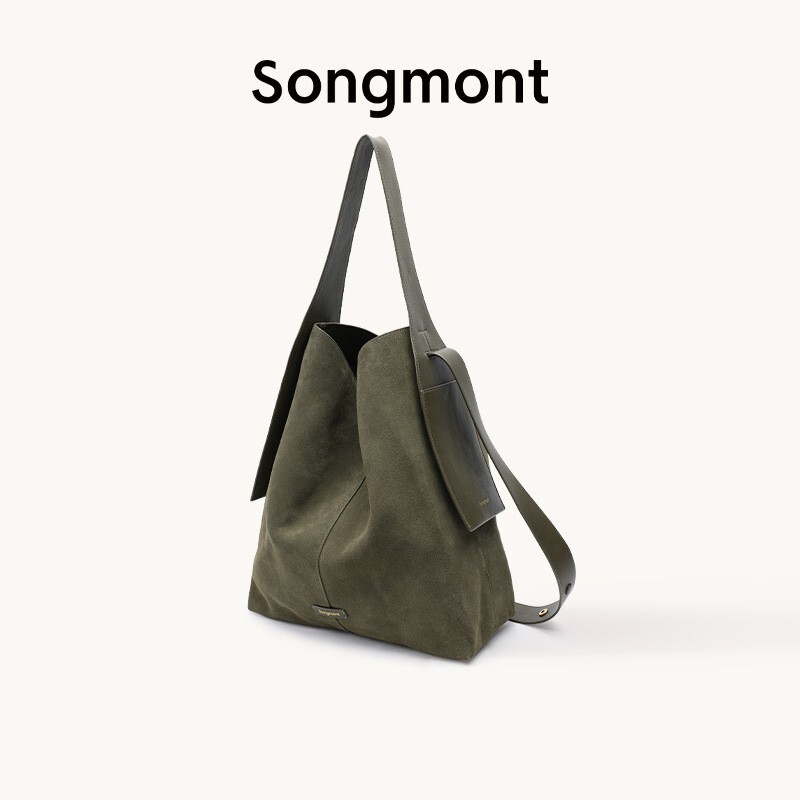 Songmon Yamashita Yousong Suede Ear-Hanging Tote Bag Large Commuter Shoulder Crossbody Bag
