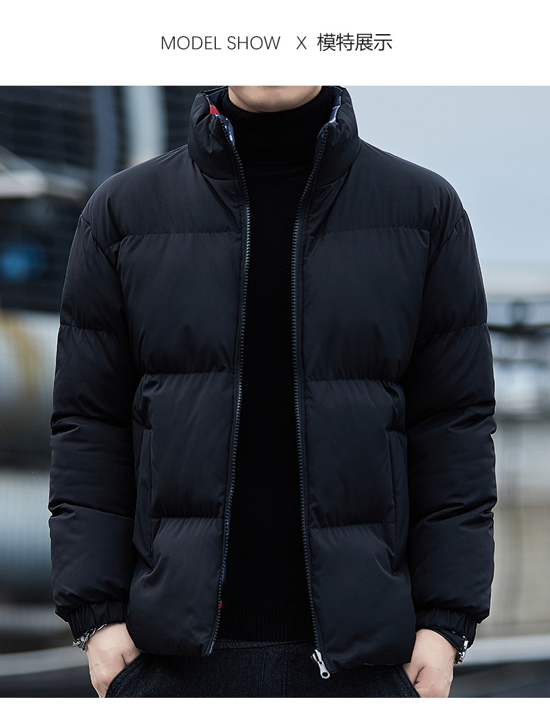 2021 Invierno nuevo desgaste de doble cara moda Delgado guapo abrigo de algodón acolchado engrosado abrigo de algodón acolchado para hombres