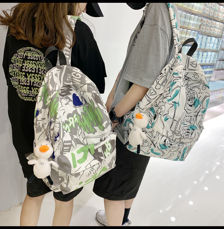 Nuevo Graffiti Coreano Que Imprime Mochila De Gran Capacidad Al Por Mayor Nihaojewelry display picture 11