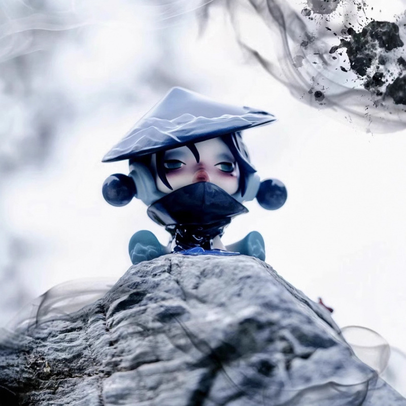 泡泡玛特盲盒SP11庭前墨梅盲盒手办公仔玩具车载桌面摆件礼物跨境|undefined
