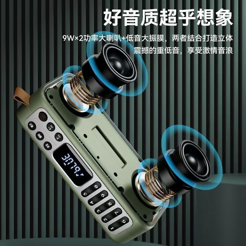 Shanshui F36 Bluetooth スピーカーミニデュアルスピーカー高齢者ラジオ音楽プレーヤーカードポータブルスピーカー|undefined