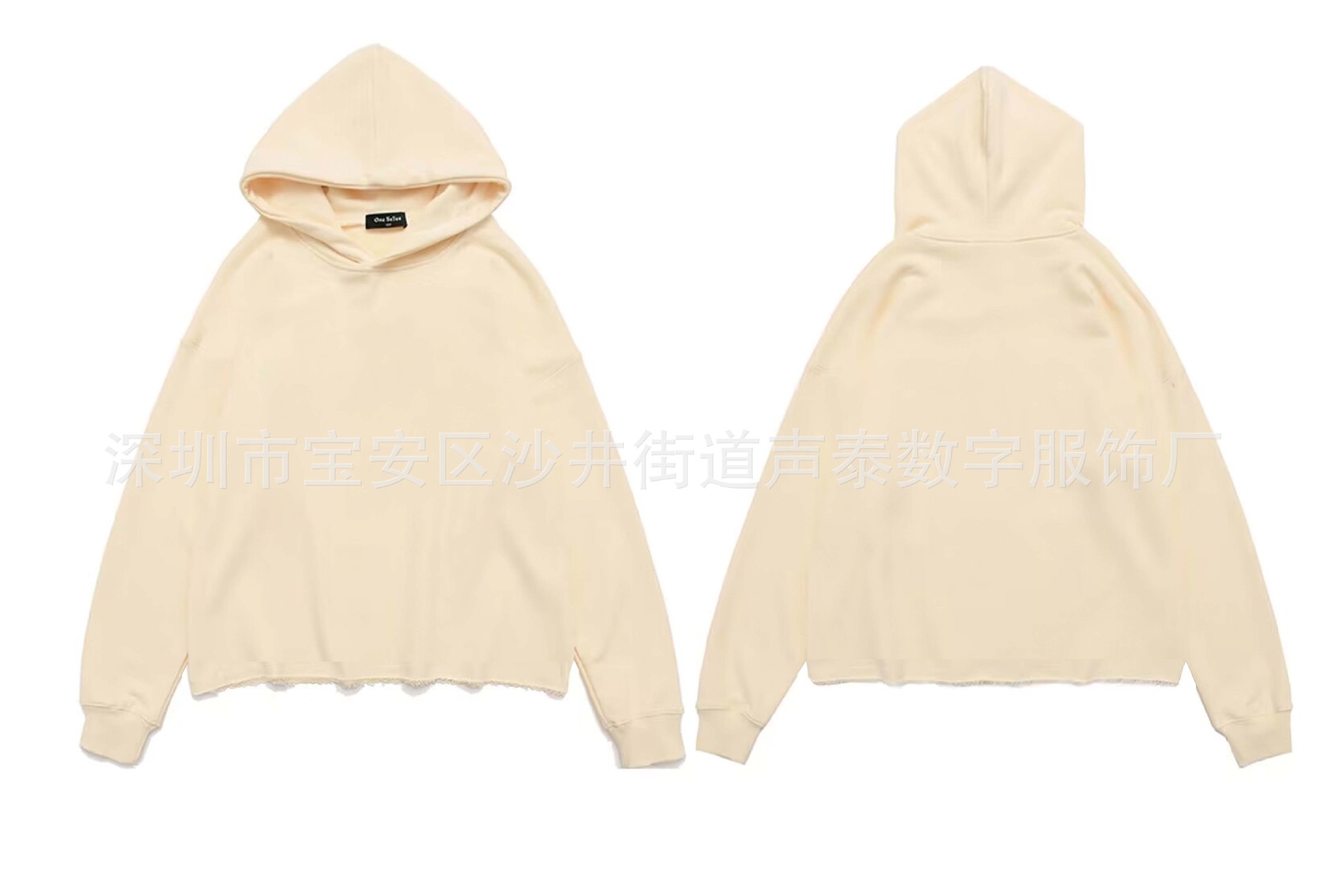 Sudadera con capucha para hombre de algodón puro de alta densidad, diseño personalizado con tu propia imagen, sudadera casual estilo BF de marca europea y americana sin dobladillo.