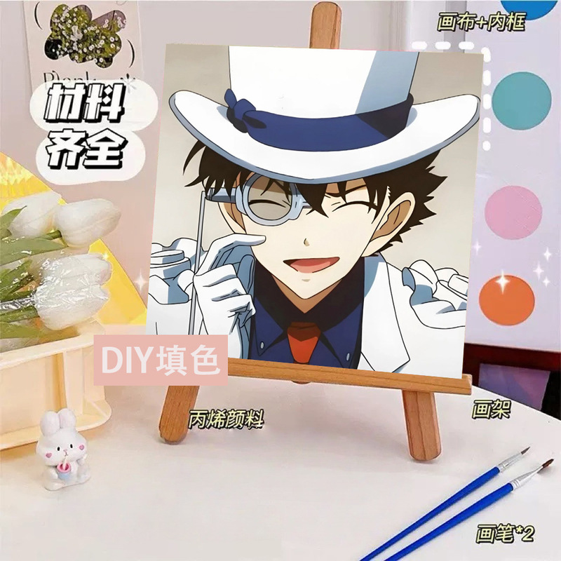 コナンデジタル油絵DIY手塗り怪盗キッドアニメアクリルメーカー卸売装飾画|undefined